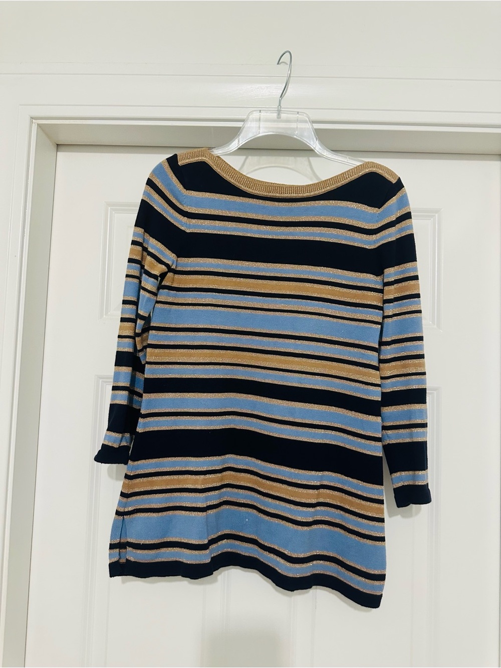 Jones New York Striped Boatneck Top
